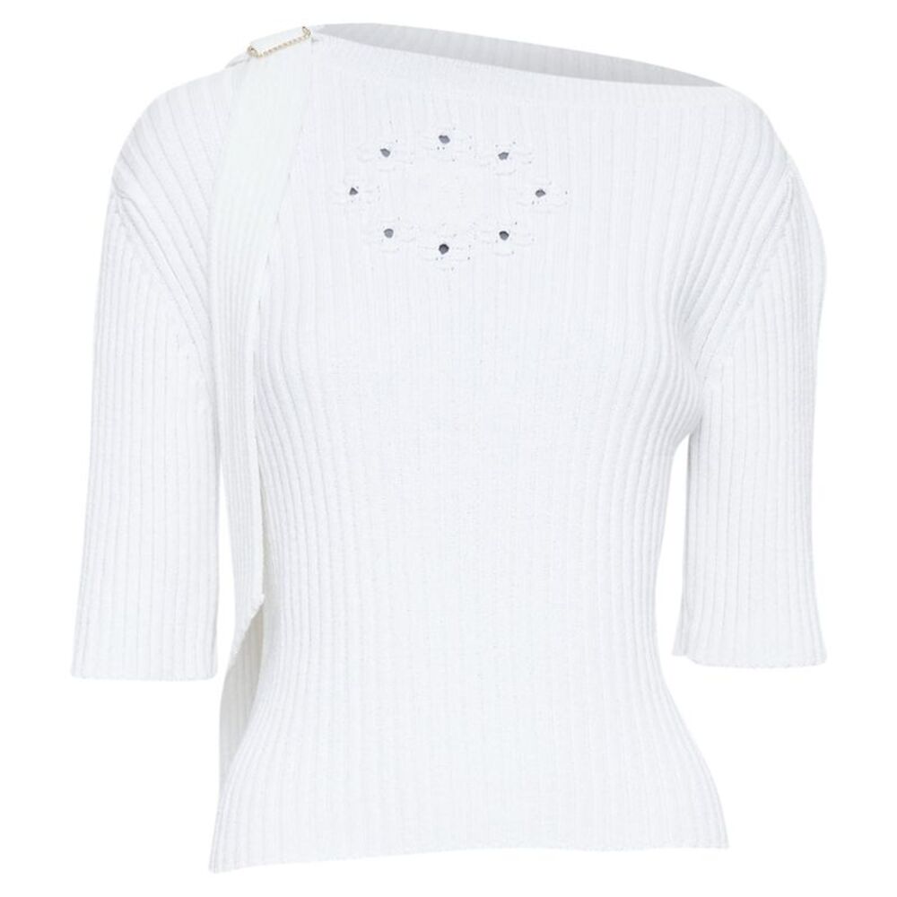 Chanel Ribbed Cotton Knit Sweater